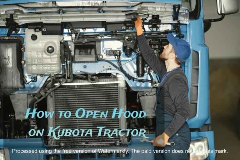 How to Open Hood on Kubota Tractor