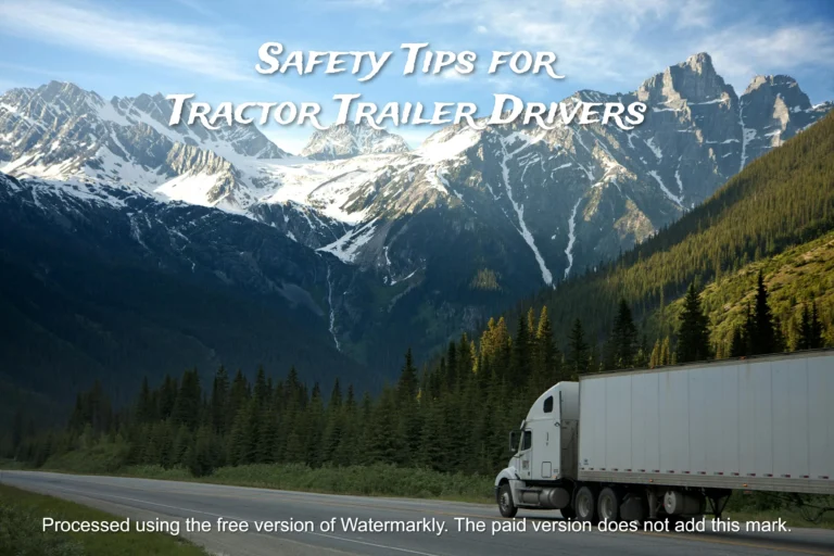 Safety Tips for Tractor Trailer Drivers